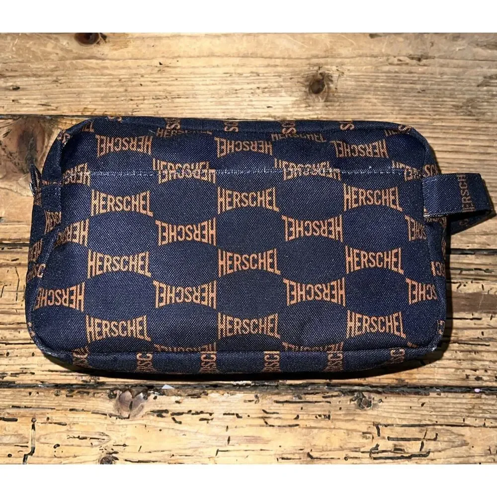 Herschel Supply Co. Chapter Canvas Carry On Black With Logo Travel Toiletry Kit
